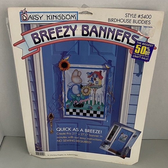 Other - Daisy Kingdom Breezy Banners Birdhouse Buddies #5400 Vintage 1994 No Sew Kit